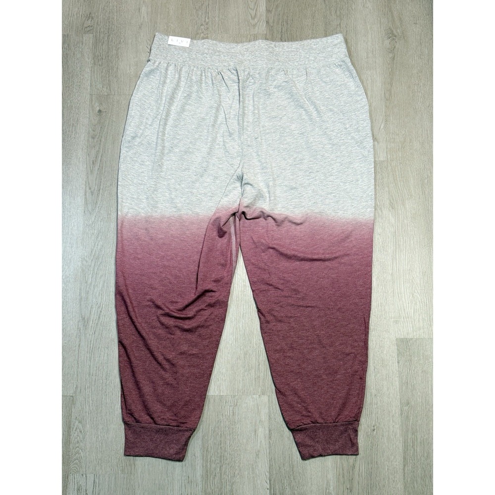 Livi Active Lane Bryant Knit Jogger Pants Women Size 18/20 Pink Gray Comfort NWT - Picture 12 of 12